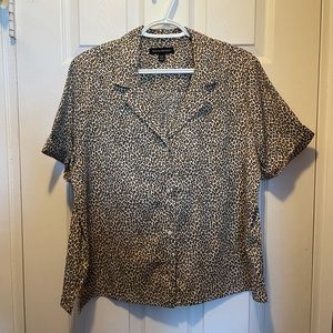 Banana Republic Leopard Print Button Down Shirt